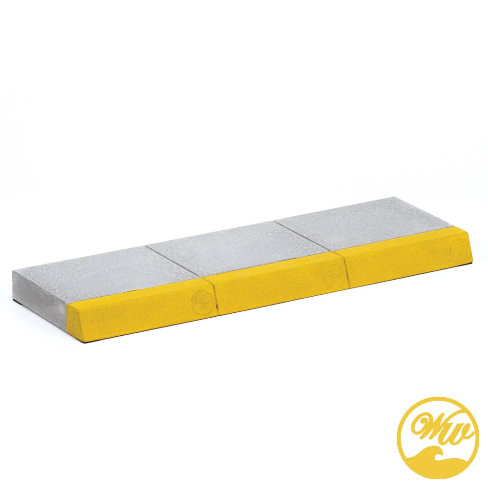 Sidewalk yellow curb- 3 slabs